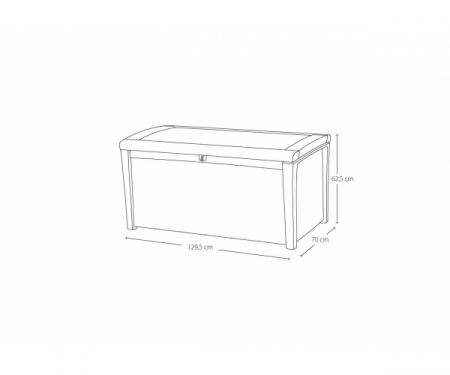 Cutie de depozitare pentru gradina ,KETER Borneo 416 L Maro [2]