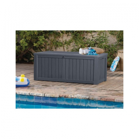 Curte si gradina - Cutie depozitare, Keter, Rockwood 570L ,Grafit