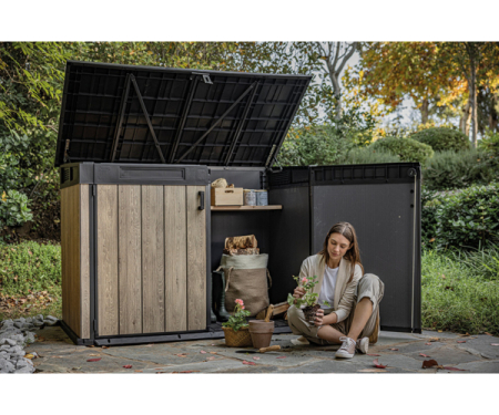 Dulap depozitare gradina, Keter, Signature 2020 L, Ashwood [3]