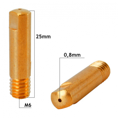 Duza de contact sarma de otel 0.8 mm , M6 x 25 mm [1]