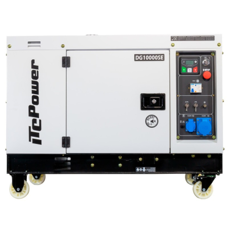 Noutati - ITC Power DG10000SE Generator insonorizat, 8.5 kW, 230V, AVR, Diesel, pornire electrica