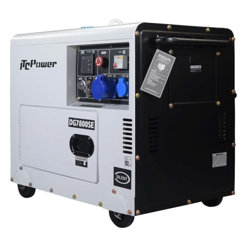 ITC Power DG7800SE Generator insonorizat, 6.5 kW, 230V, AVR, Diesel, pornire electrica, pregatit ATS [1]