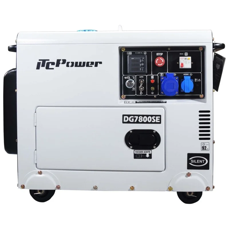 Generatoare Insonorizate - ITC Power DG7800SE Generator insonorizat, 6.5 kW, 230V, AVR, Diesel, pornire electrica, pregatit ATS