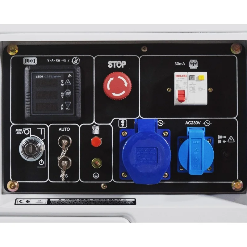 ITC Power DG7800SE Generator insonorizat, 6.5 kW, 230V, AVR, Diesel, pornire electrica, pregatit ATS [2]