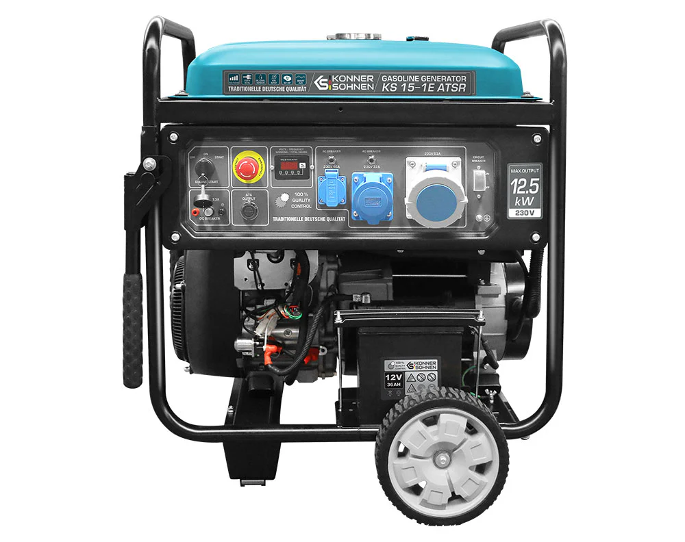 Generatoare Uz general - Konner & Sohnen KS 15-1E ATSR Generator de curent 12.5 kW, 230V, benzina, pornire electrica