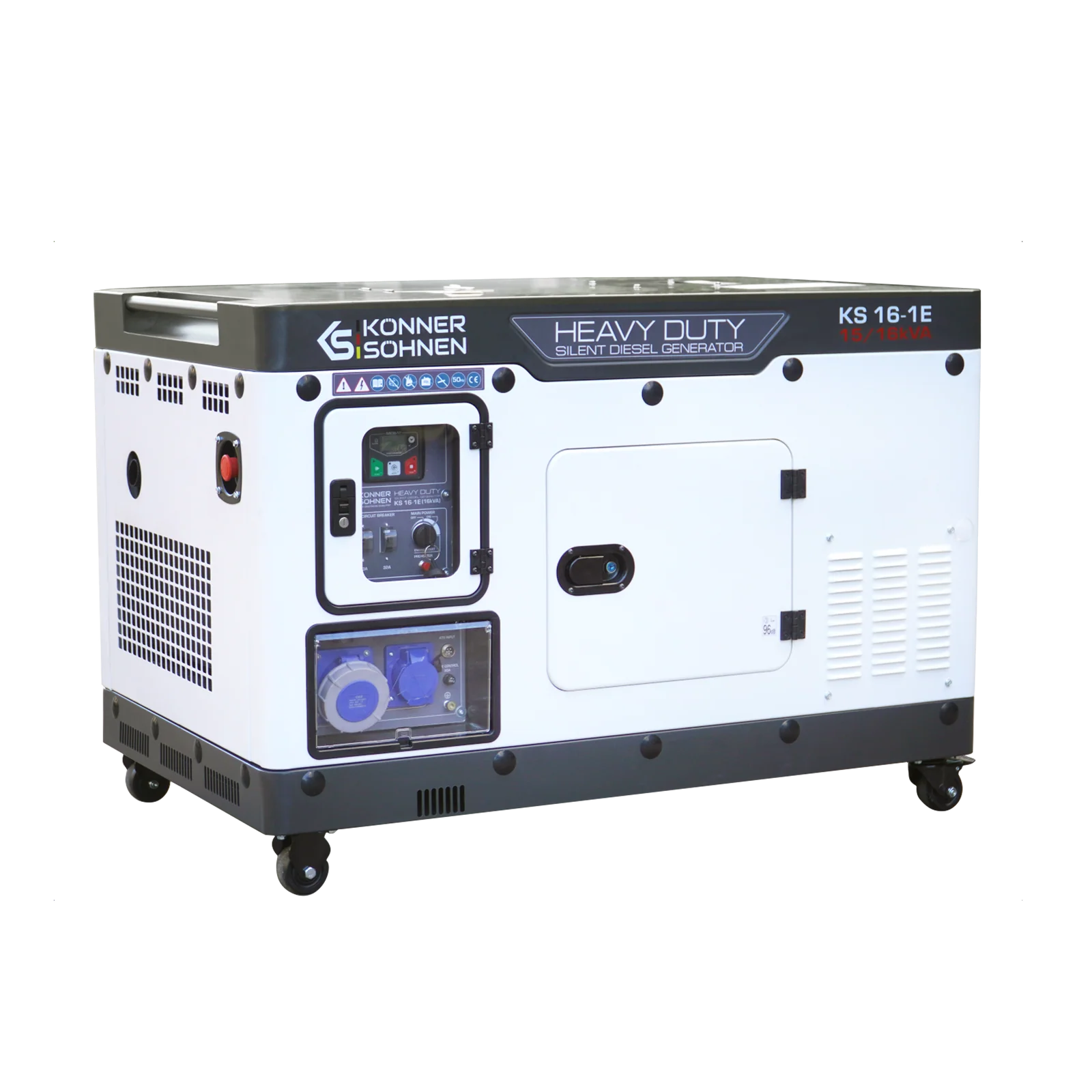 Generatoare Insonorizate - Konner & Sohnen KS 16-1E Generator insonorizat, 16.0 kW, 230V, Diesel, pornire electrica