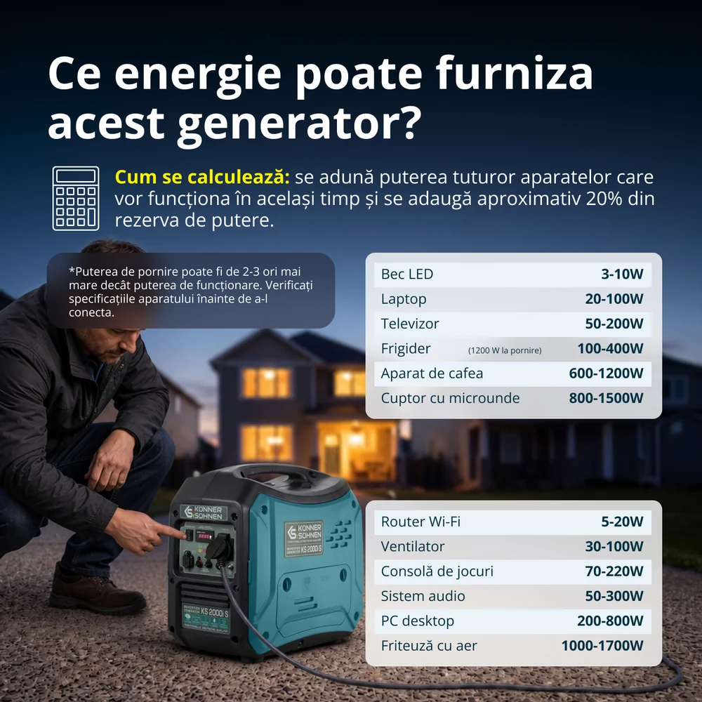 Konner & Sohnen KS 2000i S Generator digital invertor 2.0kW, monofazat, benzina [5]