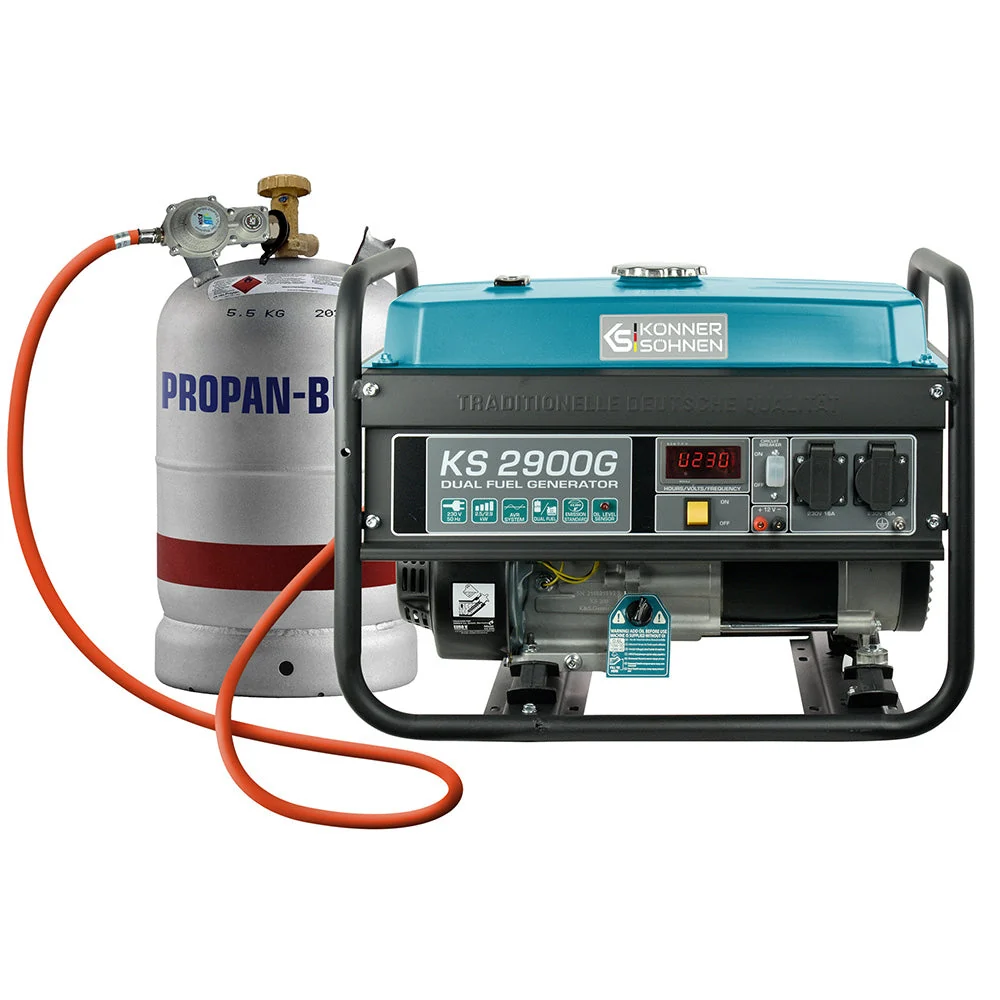 Generatoare electrice - Konner & Sohnen KS 2900G Generator de curent 2.9 kW, 230V, AVR, GPL/benzina, pornire manuala