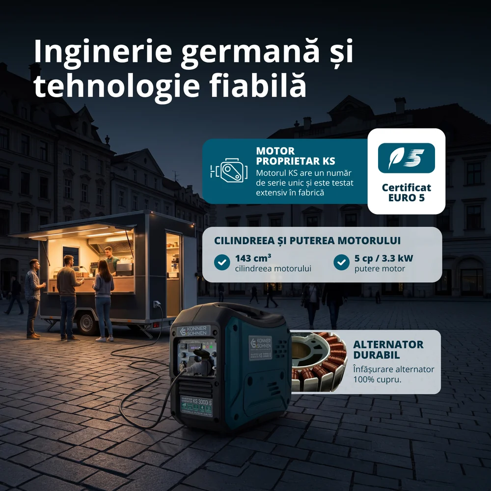 Konner & Sohnen KS 3000i S Generator digital invertor 3.3kW, monofazat, benzina [7]