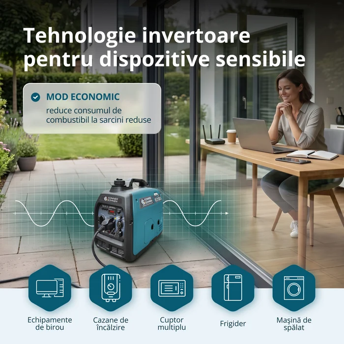 Konner & Sohnen KS 3100i S Generator digital invertor 3.1kW, monofazat, benzina [2]