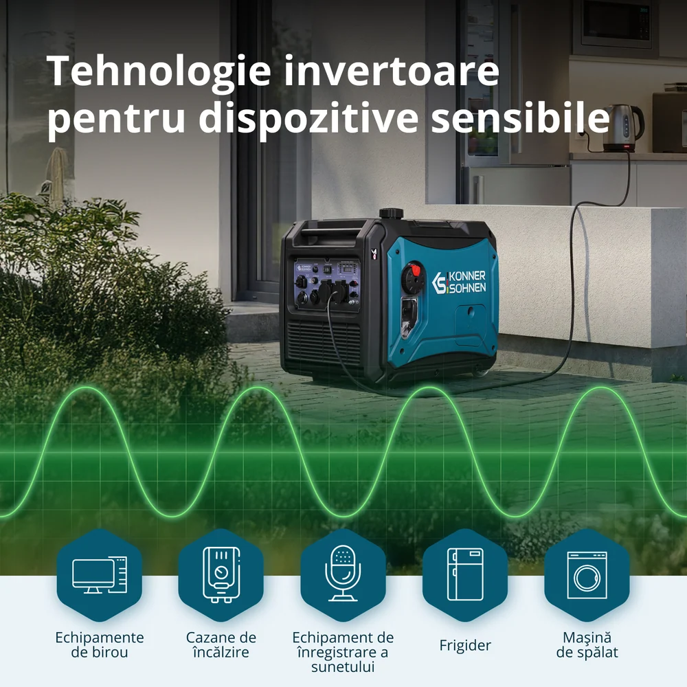 Konner & Sohnen KS 4000iE S Generator digital invertor 4.0kW, monofazat, benzina [8]