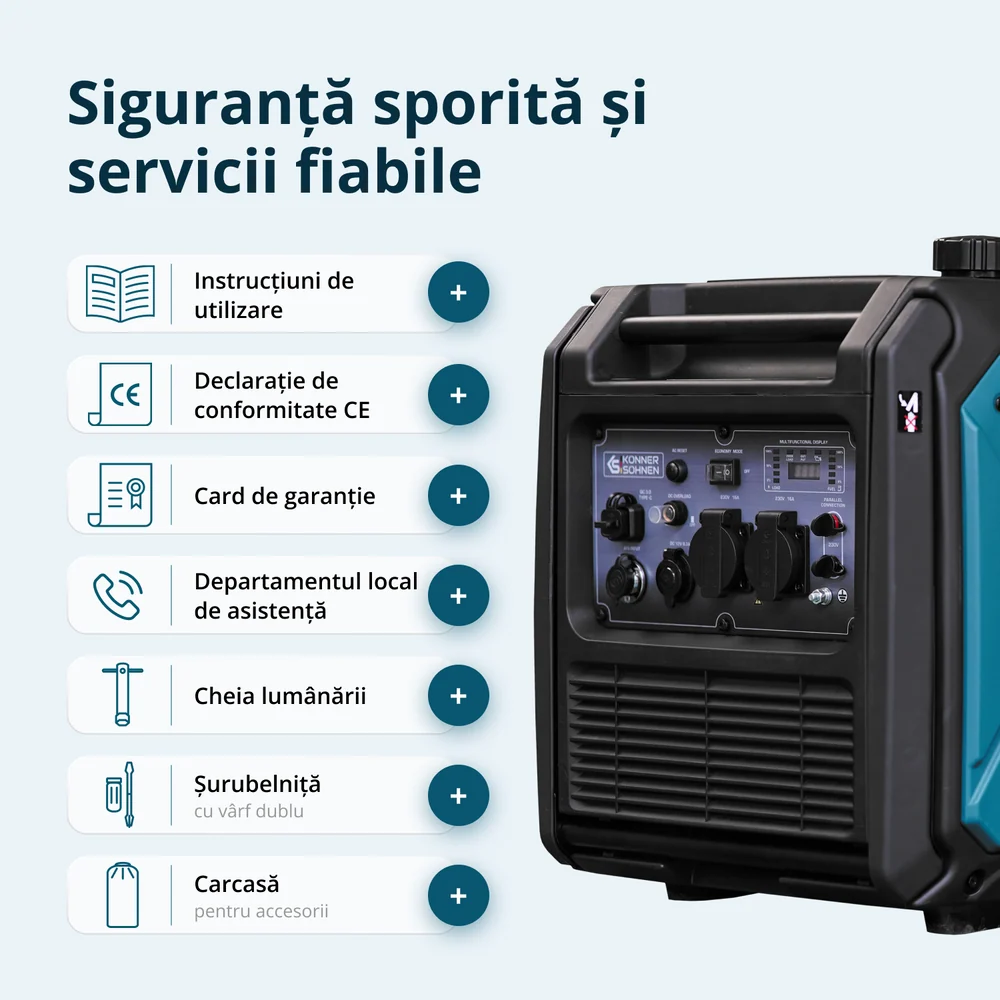 Konner & Sohnen KS 4000iE S Generator digital invertor 4.0kW, monofazat, benzina [12]