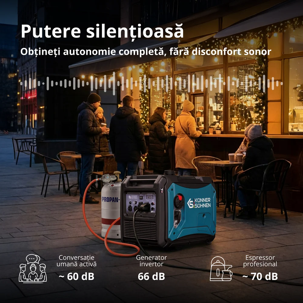 Konner & Sohnen KS 4000iEG S Generator digital invertor 4.4kW, monofazat, GPL/benzina [10]