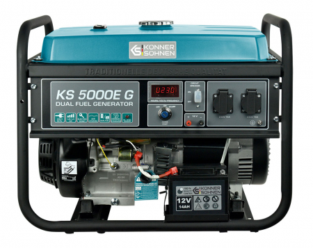 Konner & Sohnen KS 5000E G Generator de curent 4.5 kW, 230V, AVR, GPL/benzina, pornire electrica [1]