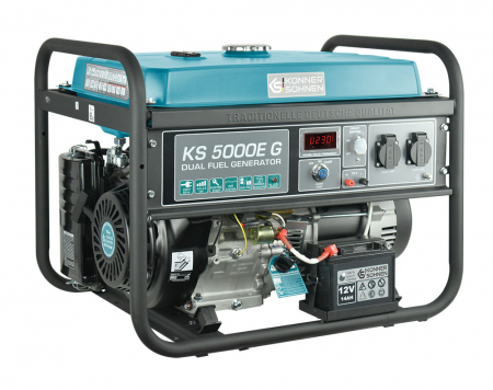 Konner & Sohnen KS 5000E G Generator de curent 4.5 kW, 230V, AVR, GPL/benzina, pornire electrica [3]