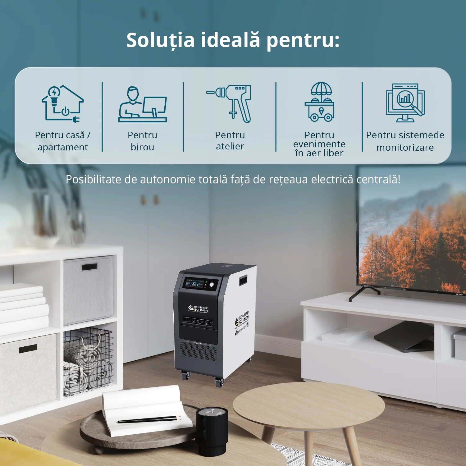 Konner & Sohnen KS 5200PS Stație de încărcare portabilă 3-în-1 [4]