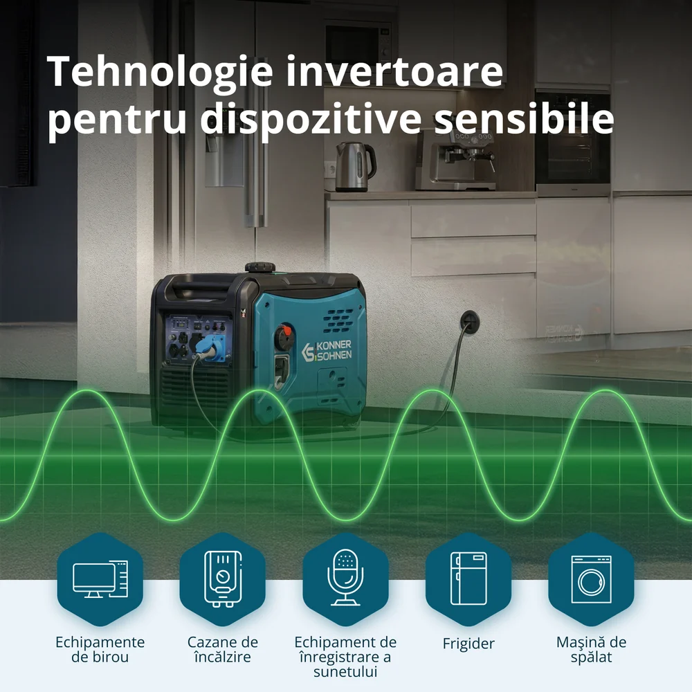 Konner & Sohnen KS 6000iE S Generator digital invertor 5.5kW, monofazat, benzina [4]