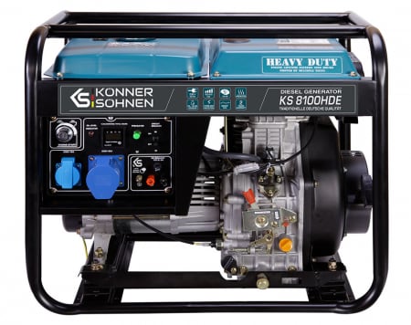 Noutati - Konner & Sohnen KS 8100HDE Generator de curent, 6.5 kW, 230, Diesel, pornire electrica