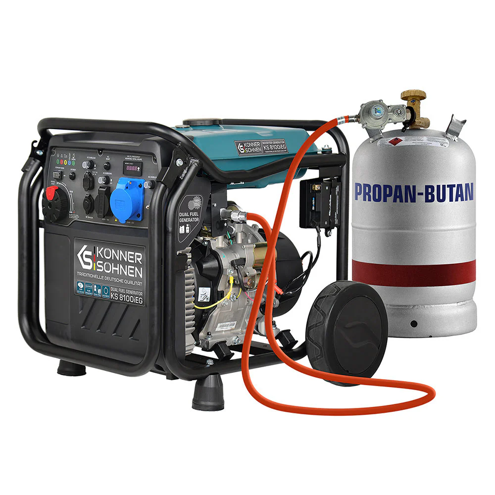 Generatoare Digitale - Konner & Sohnen KS 8100iEG Generator digital invertor 8.5kW, monofazat, GPL/benzina