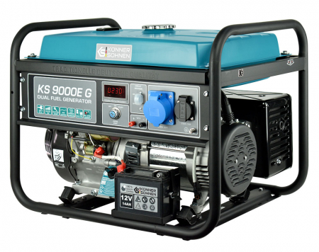 Konner & Sohnen KS 9000E G Generator de curent 6.5 kW, 230V, AVR, GPL/benzina, pornire electrica [3]