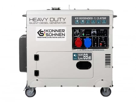 Noutati - Konner & Sohnen KS 9200HDES-1/3 ATSR Generator insonorizat, 7.5 kW, 230/400V, Diesel, pornire electrica