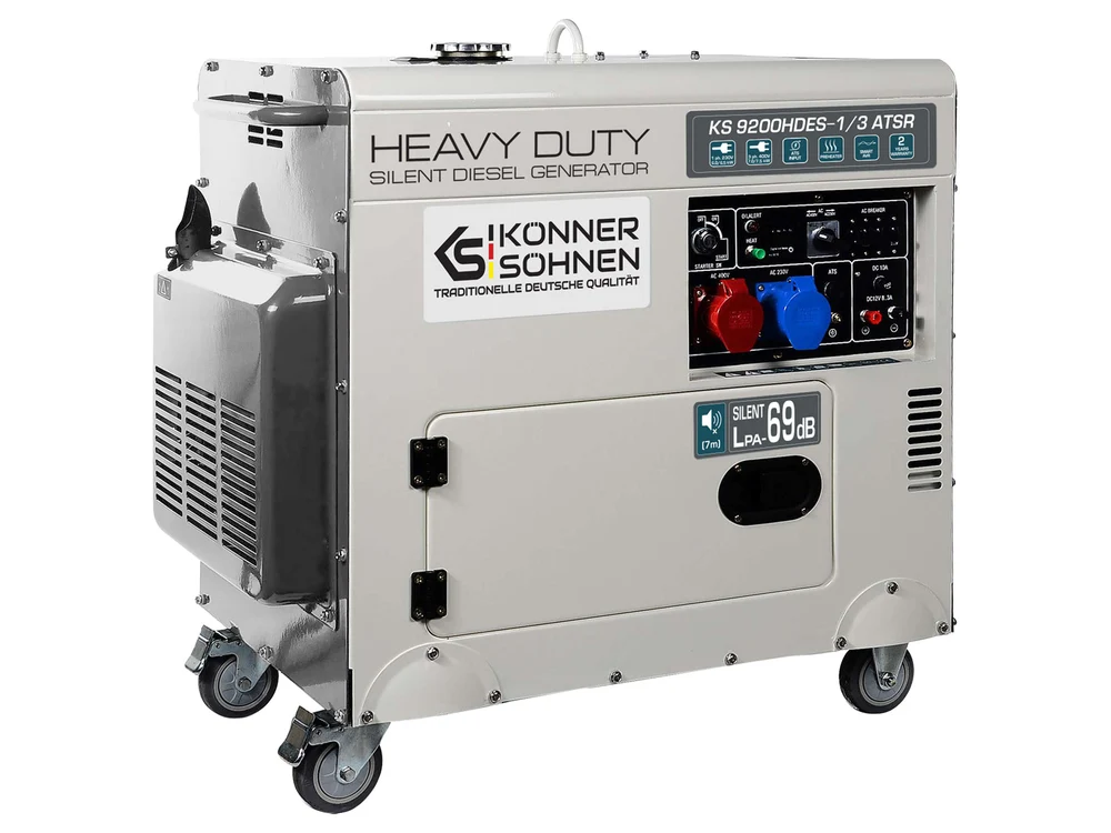 Konner & Sohnen KS 9200HDES-1/3 ATSR Generator insonorizat, 7.5 kW, 230/400V, Diesel, pornire electrica [5]