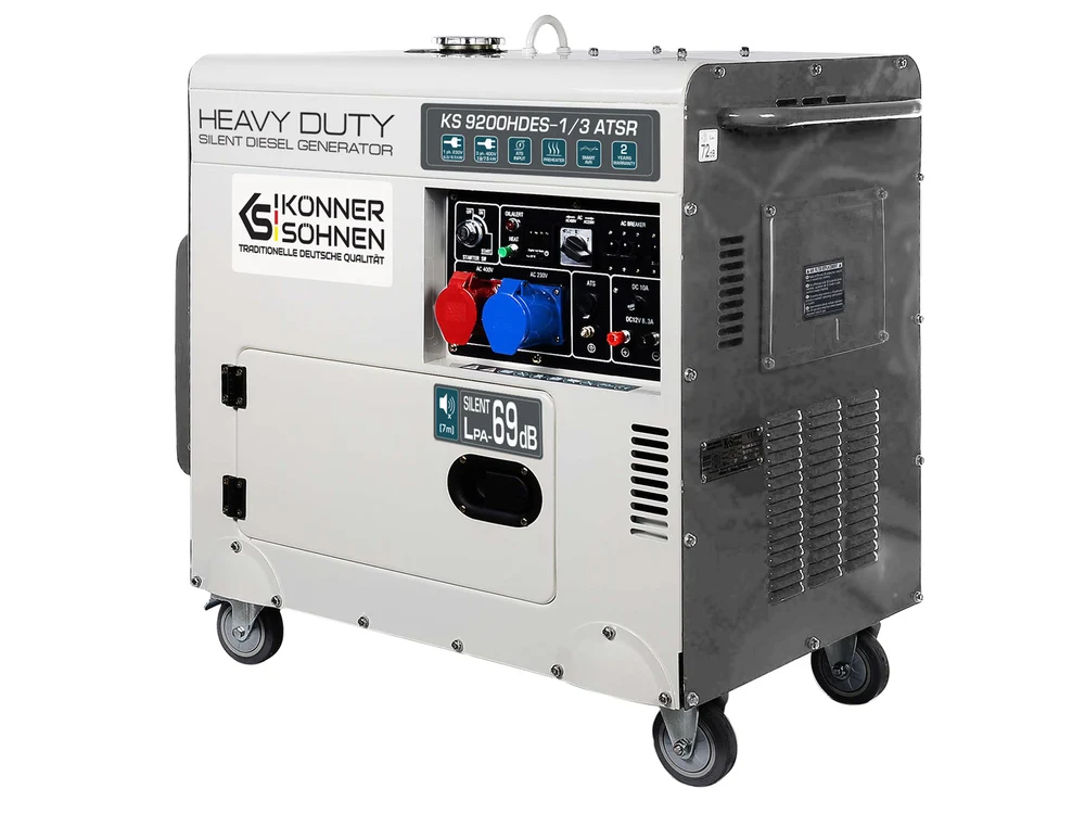 Konner & Sohnen KS 9200HDES-1/3 ATSR Generator insonorizat, 7.5 kW, 230/400V, Diesel, pornire electrica [4]