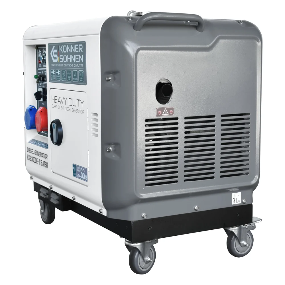 Konner & Sohnen KS 9300DE-1/3 ATSR Generator insonorizat, 7.5 kW, 230/400V, Diesel, pornire electrica [7]