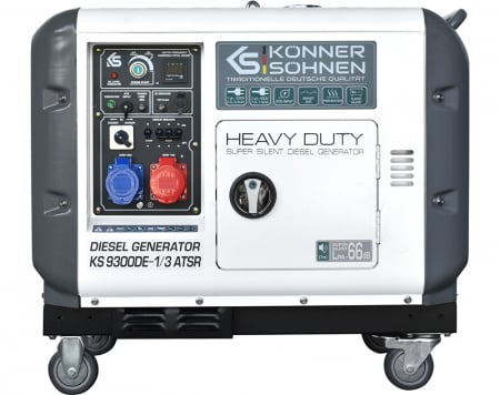 Generatoare Insonorizate - Konner & Sohnen KS 9300DE-1/3 ATSR Generator insonorizat, 7.5 kW, 230/400V, Diesel, pornire electrica