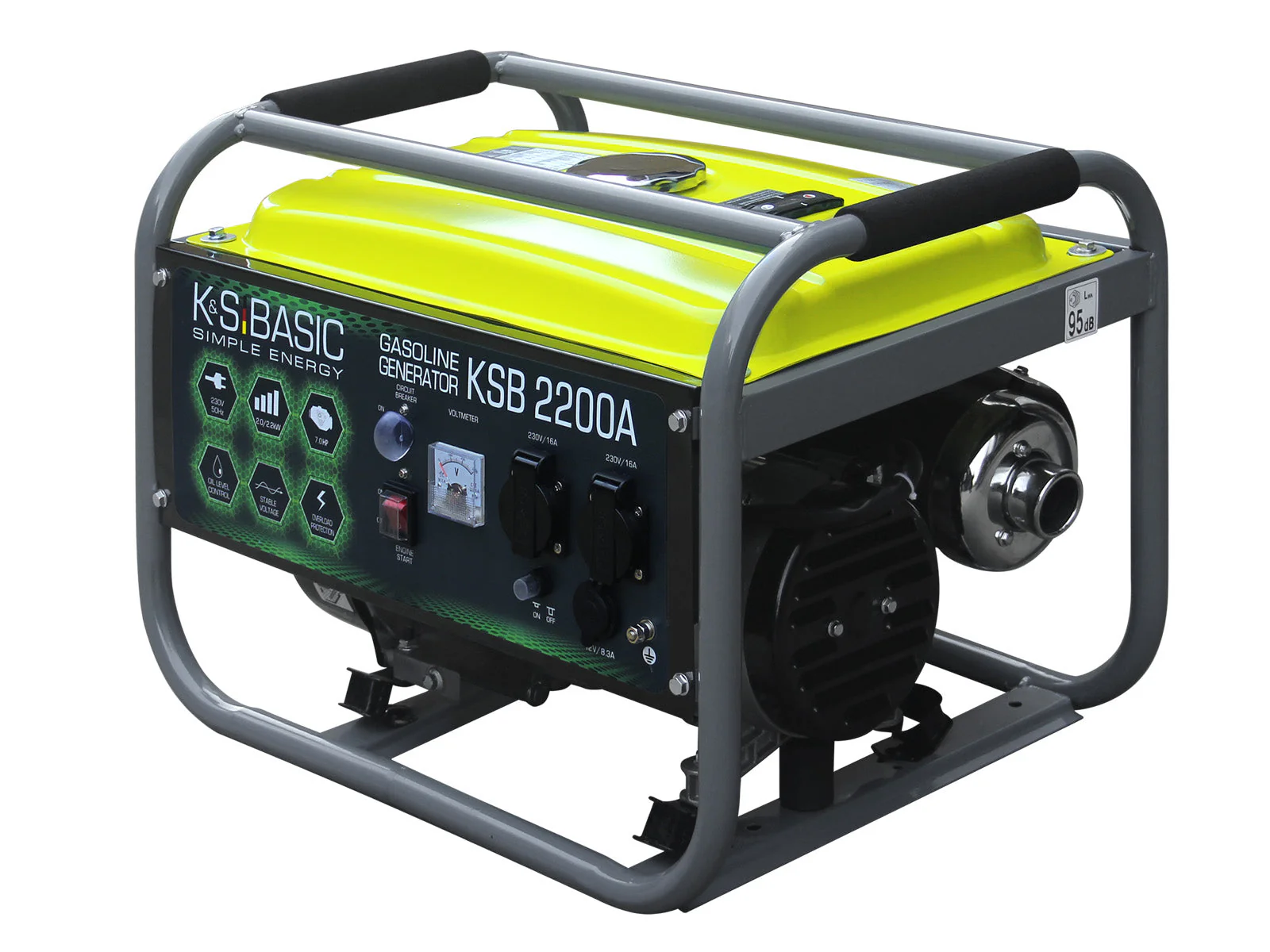 Konner & Sohnen KSB 2200A Generator de curent 2.2 kW, 230V, AVR, benzina, pornire manuala [2]