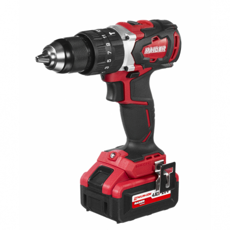 Scule electrice - RAIDER RDI-CDB01 Masina de gaurit si insurubat cu acumulator 20V 2x4Ah 62Nm