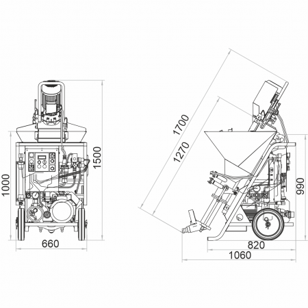 Masina de tencuit IMER KOINE 3.1 materiale preamestecate [3]