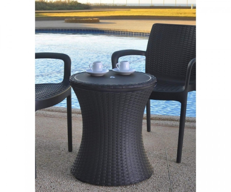 Masuta de terasa, Keter, Pacific Cool Bar Rattan, maro [5]