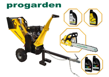 Pachete promo - Pachet ProGARDEN TB100E Tocator resturi vegetale, 12CP, 65-100mm + MF3545P Motoerastrau 450mm, 3.4CP + 4L ulei