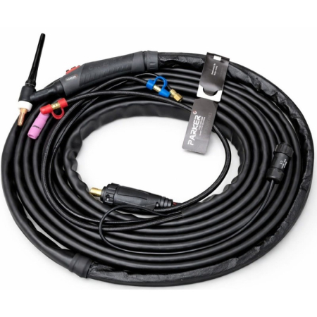 Pistolete sudura MIG/MAG - Pistolet TIG WP18 racit cu lichid, comanda pe maner, 8m - Parker