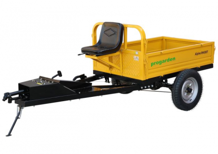 Accesorii utilaje agricole - ProGARDEN Alpine RM500T Remorca cu tractiune G2, 500kg, 1 osie, prindere bolt pentru motocultor, roti 5.00-12