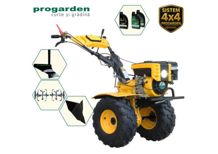 Pachete promo - ProGARDEN Pachet Campo 873 Alpine motocultor 7CP + Plug simplu + Plug bilonat/rarita + 3L Ulei