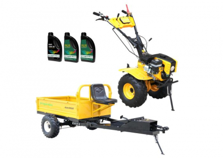 Pachete motocultoare - ProGARDEN Pachet Campo 873 Alpine motocultor 7CP + Remorca RM500T + 3L Ulei