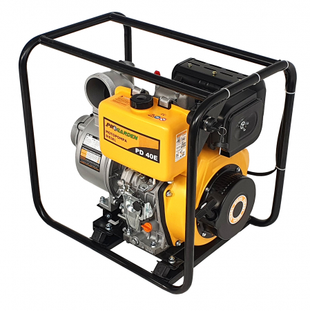 Pompe de apa - ProGARDEN PD40E motopompa 4"/100mm, diesel, apa curata, pornire electrica