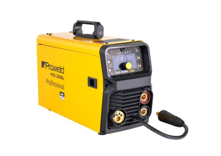 Aparate de sudura - ProWELD MIG 200BL LED Synergetic, MIG/MAG, MMA, Oțel, Inox, Aluminiu, Fontă, 200A