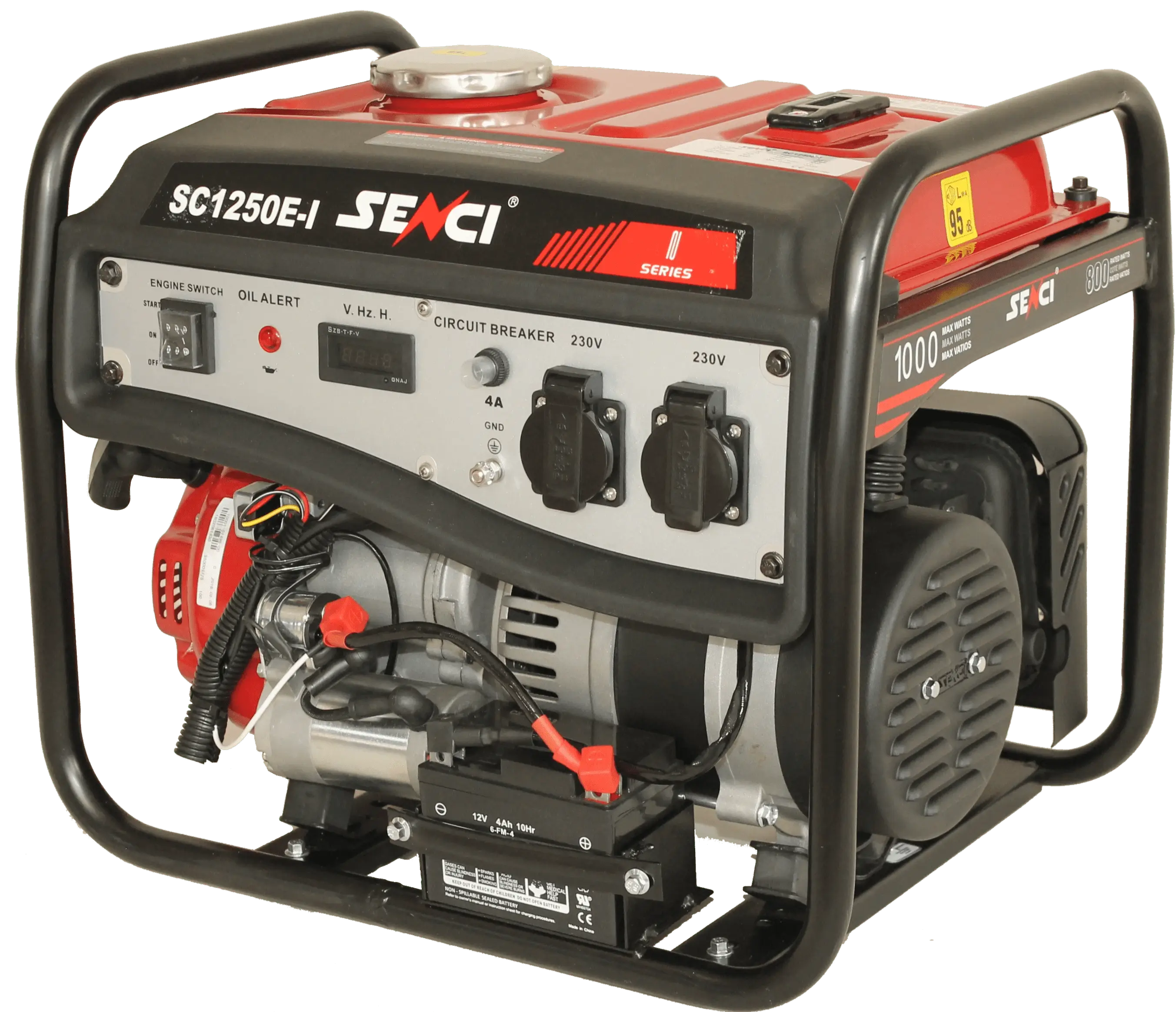 Generatoare Uz general - SENCI SC-1250E-LITE Generator curent 1.0 kW, 230V, AVR, benzina, pornire electrica