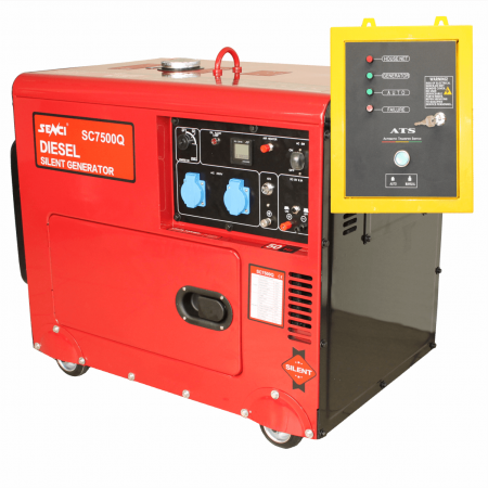 Generatoare Insonorizate - SENCI SC7500Q-3 Generator insonorizat, 4.8 kW, 400/230V, ATS&AVR, Diesel, pornire electrica