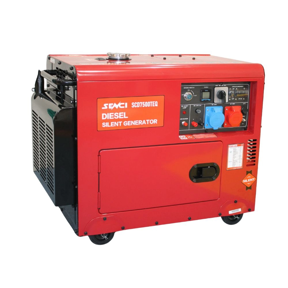 SENCI SCD7500 TEQ Generator insonorizat, 5.5 kW / 6.9 kVA, 400/230V, AVR, motor Diesel [1]