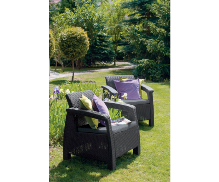 Set 2 fotolii de gradina Corfu Duo - Grafit/Gri Rece EE [3]