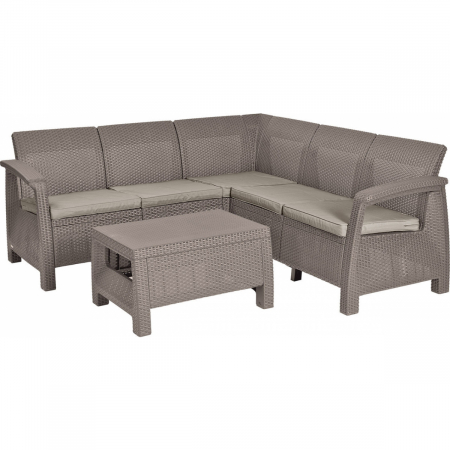 Set mobilier gradina - Set de gradina cu coltar - Corfu II Relax Capuccino