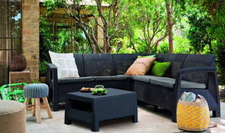 Set de gradina cu coltar - Corfu II Relax Grafit [2]