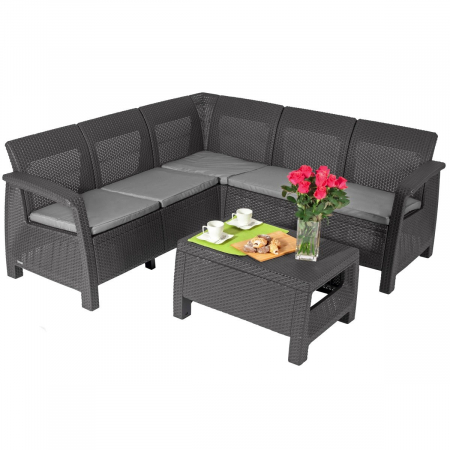 Set de gradina cu coltar - Corfu II Relax Grafit [1]