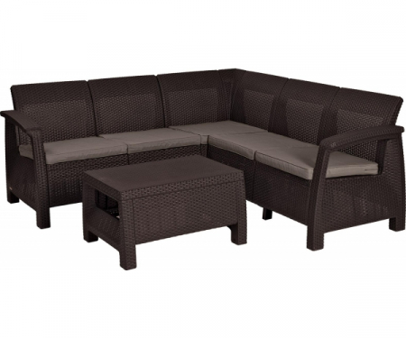 Set mobilier gradina - Set de gradina cu coltar - Corfu II Relax Maro