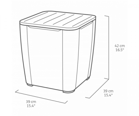 Set mobilier balcon, Keter Iowa cu masa Luzon gri [3]