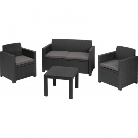 Set mobilier gradina - Set Mobilier de gradina Alabama Grafit/ Gri- rece